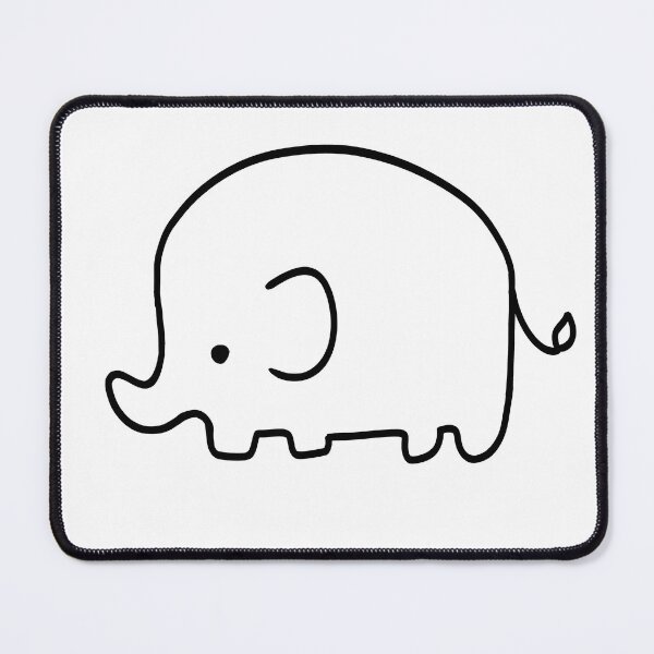 Item preview, Minimalist Elephant Sketch (black) designed and sold by Cosmic-Capybara.