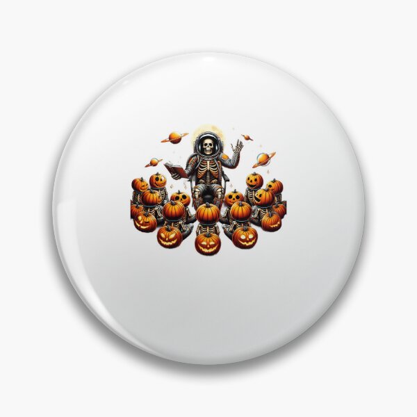 Item preview, Astronaut Teacher Halloween Skeleton Teaching Pumpkin in Space designed and sold by clothesy7.