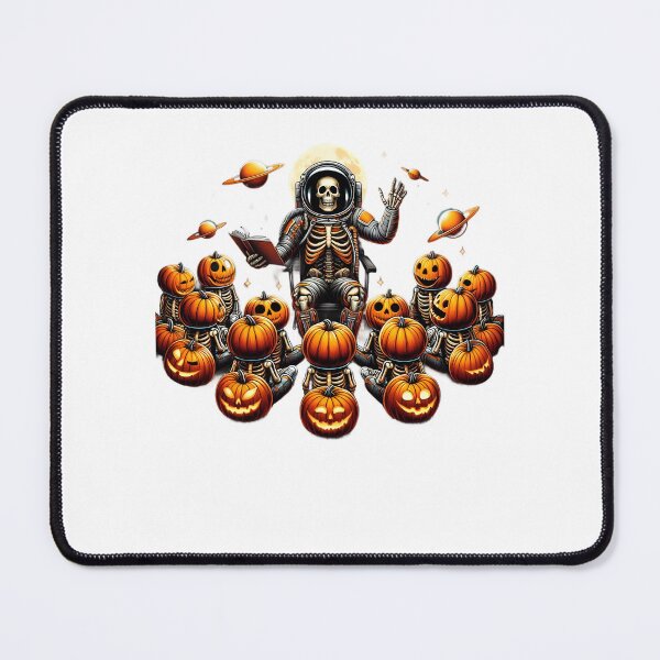 Item preview, Astronaut Teacher Halloween Skeleton Teaching Pumpkin in Space designed and sold by clothesy7.