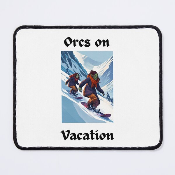 Item preview, Orcs on Vacation Snowboarding designed and sold by popsbh.