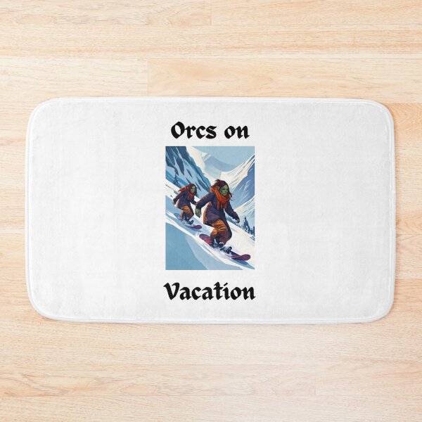 Item preview, Orcs on Vacation Snowboarding designed and sold by popsbh.