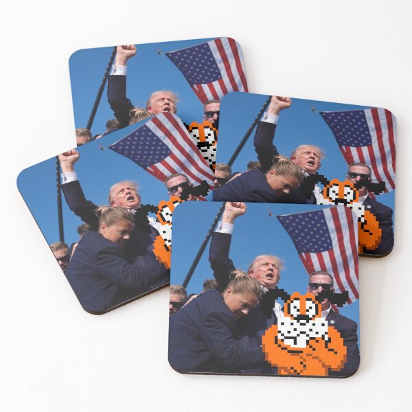 Item preview, Donald Trump assassination attempt Duck Hunt laughing dog designed and sold by SilverFrog.