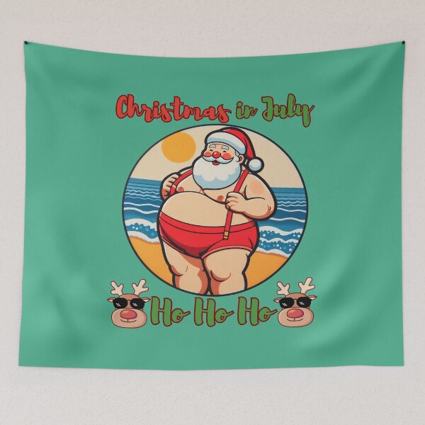 Item preview, Christmas in July: Summer Santa Fun at the Beach designed and sold by Nabucodonoshop.