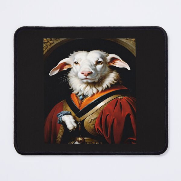 Item preview, Regal Renaissance Sheep: A Surreal Portrait designed and sold by merve02shop.