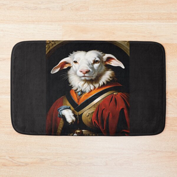 Item preview, Regal Renaissance Sheep: A Surreal Portrait designed and sold by merve02shop.