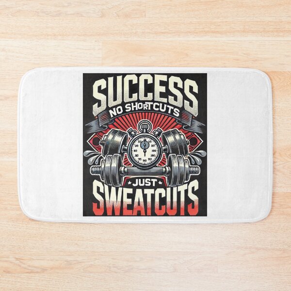Item preview, Success: No shortcuts just sweat cuts Motivational quote designed and sold by NoCompetition.