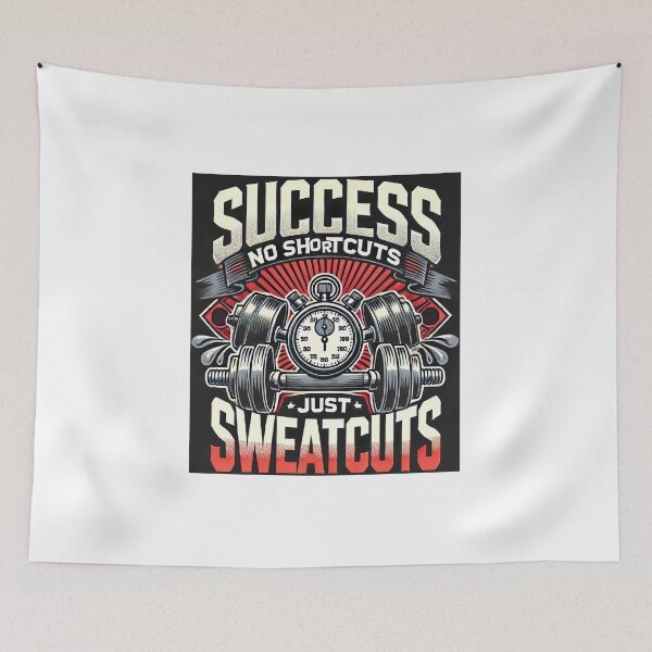 Item preview, Success: No shortcuts just sweat cuts Motivational quote designed and sold by NoCompetition.