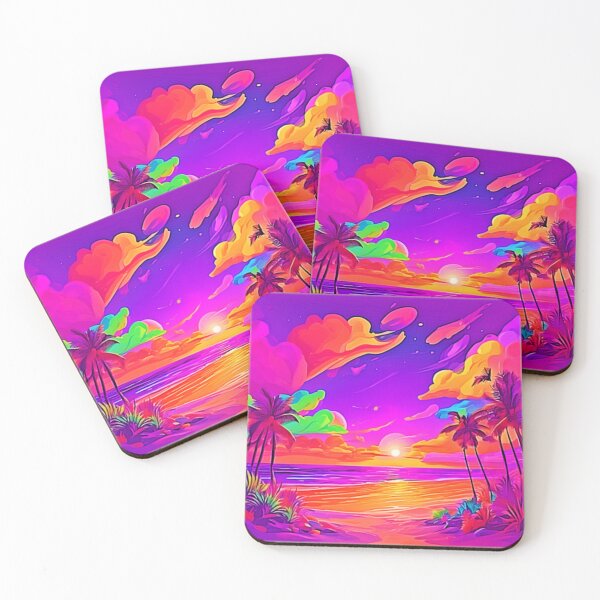Item preview, Vibrant Tropical Sunset designed and sold by Health And Fitness Posts e-Store.