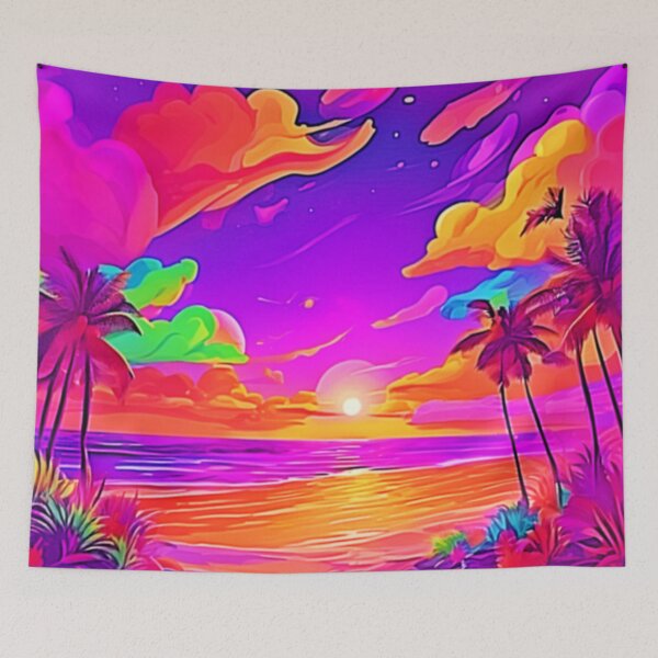 Item preview, Vibrant Tropical Sunset designed and sold by Health And Fitness Posts e-Store.