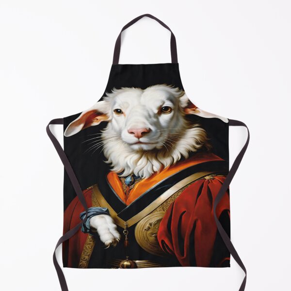 Item preview, Regal Renaissance Sheep: A Surreal Portrait designed and sold by merve02shop.