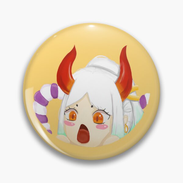 Item preview, Cute Amazed Japanese Demon Girl with Red Horns and White Long Hair designed and sold by VulpyArt.
