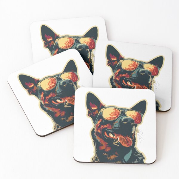 Item preview, Cool Dog With Glasses designed and sold by NicolasGlowArt.
