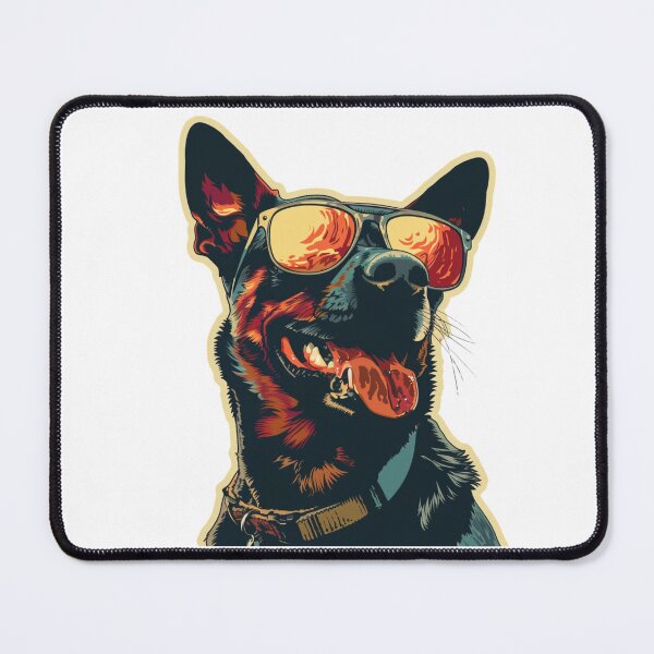 Item preview, Cool Dog With Glasses designed and sold by NicolasGlowArt.