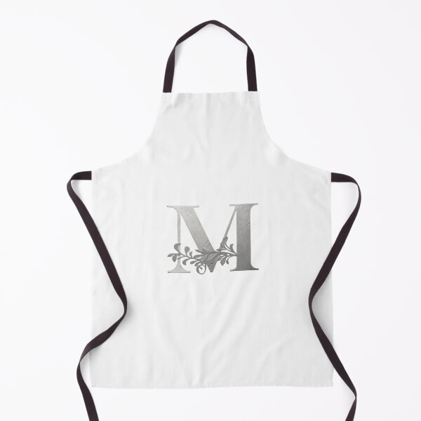 Item preview, Luxury Floral Monogram M: Elegant Grey and Silver Typography designed and sold by Fil4.