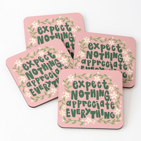 Item preview, Expect Nothing Appreciate Everything Green Floral designed and sold by GraceMakes03.
