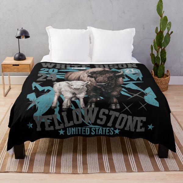Item preview, VINTAGE WHITE BISON FROM YELLOWSTONE BLUE designed and sold by justyna-s28.