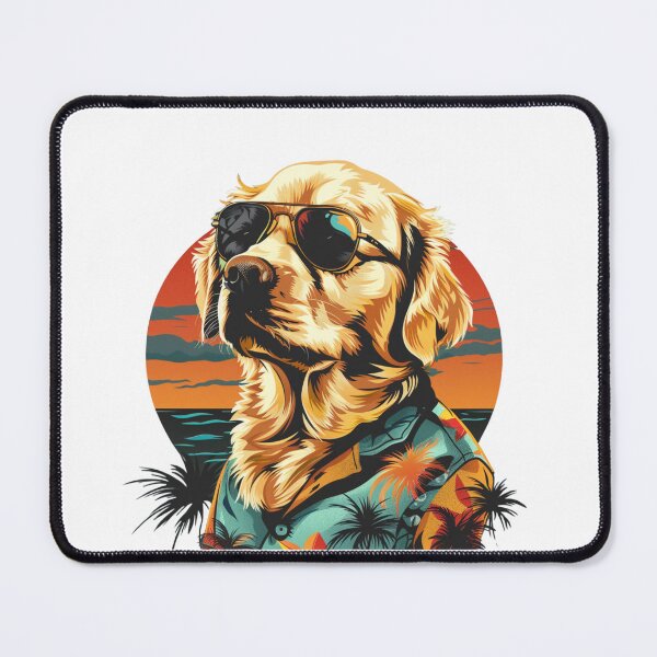 Item preview, Golden Retriever Summer Dog designed and sold by NicolasGlowArt.