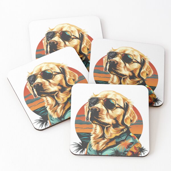 Item preview, Golden Retriever Summer Dog designed and sold by NicolasGlowArt.