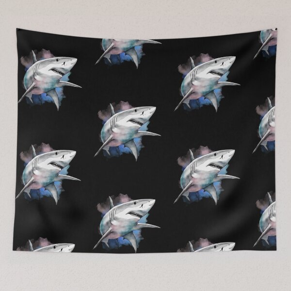 Item preview, watercolor shark designed and sold by Dominika Bednarska.
