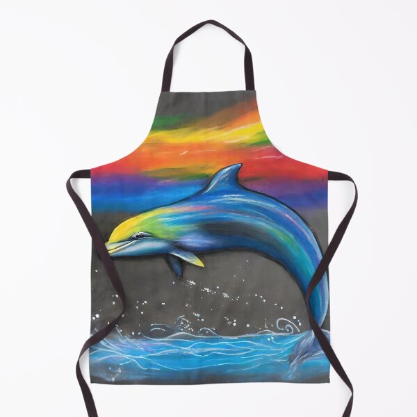 Item preview, Chalk Art Rainbow Dolphin designed and sold by Paw's Arts.