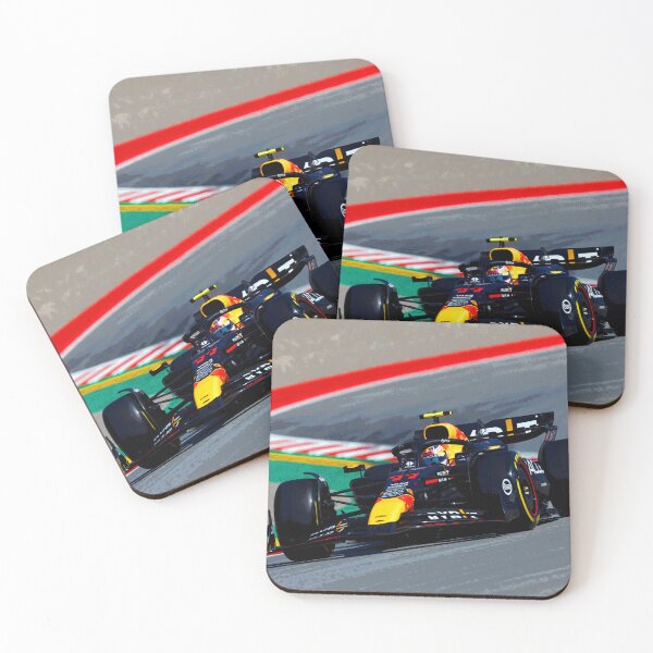 Item preview, Sergio Perez racing his 2024 F1 car during the Spanish Grand Prix abstract designed and sold by Rodissimus1984.