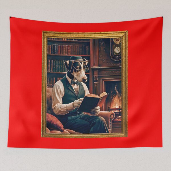 Item preview, Dog reading a book designed and sold by kateds14.