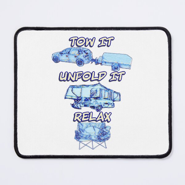 Item preview, Tow it, Unfold it, Relax - Blue Folding Caravan designed and sold by BeccaAelishe.