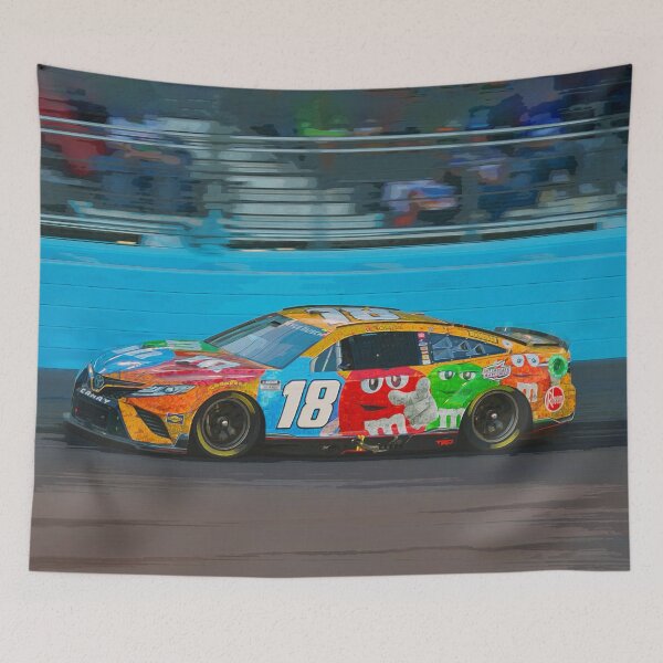 Item preview, Kyle Busch racing his Nascar Cup Racecar abstract designed and sold by Rodissimus1984.