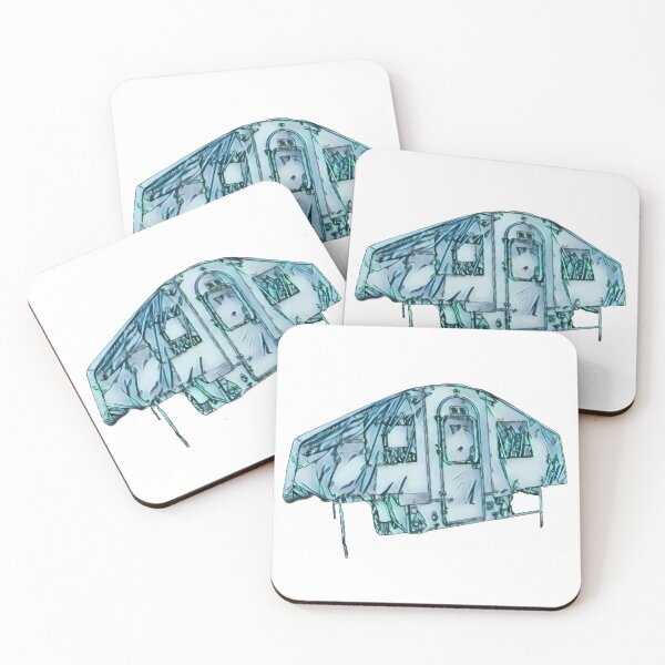 Item preview, Blue and Green Folding Camper/Trailer Tent designed and sold by BeccaAelishe.