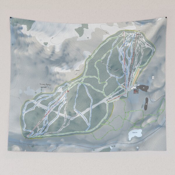 Item preview, Snowy Range Resort Trail Map designed and sold by Mapsynergy.