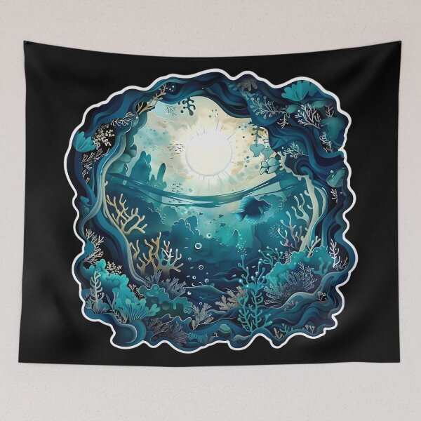 Item preview, Oceanic Shadows designed and sold by AI-Only Creations.