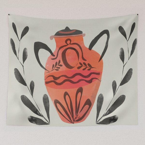 Item preview, 'Vessel' Ancient Greek Urn Watercolor Painting designed and sold by Venus-in-Virgo.
