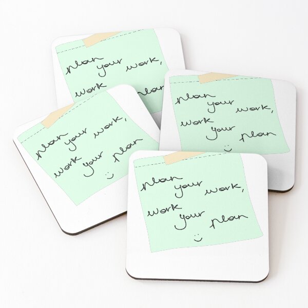 Item preview, Plan your work, work your plan sticky note designed and sold by only4thebrave.