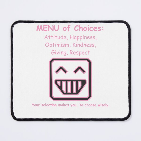 Item preview, Menu of Choices that Make You Pink Robot Face designed and sold by TerScott.