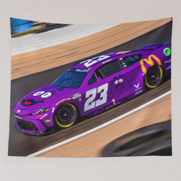 Item preview, Bubba Wallace racing his 2024 Nascar Cup racecar abstract designed and sold by Rodissimus1984.