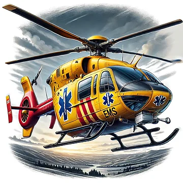 Artwork thumbnail, Dynamic Medical Rescue Helicopter by RescueMerch - First Responders Gear