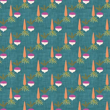 Artwork thumbnail, Root vegetables pattern by BosskaDesign