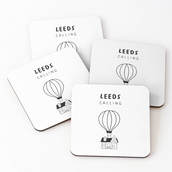 Item preview, Leeds Calling - Fun Hot Air Balloon and House Drawing | City in England / UK designed and sold by RM-Journey.