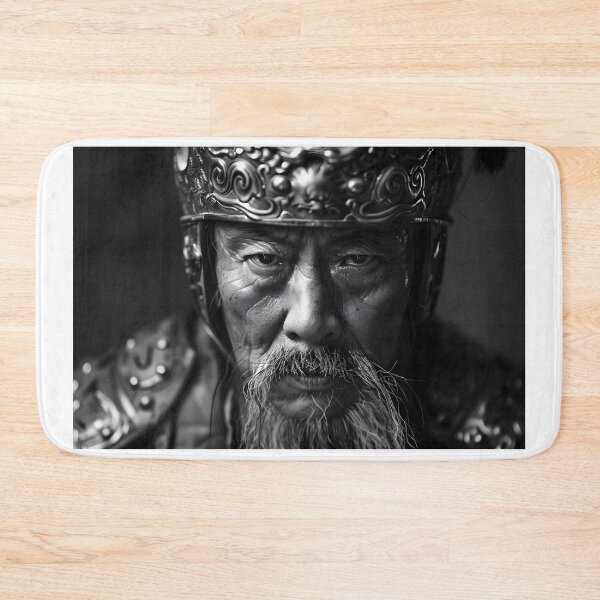 Item preview, Intricate armor and helmet close-up in black and white designed and sold by Artessie.
