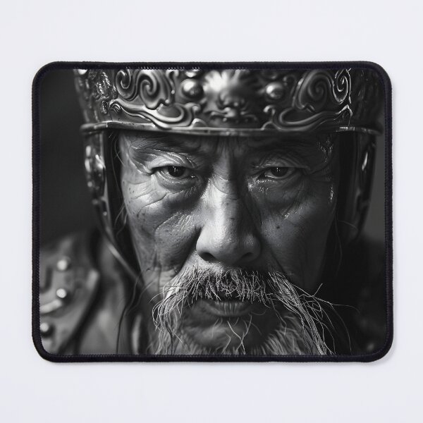 Item preview, Intricate armor and helmet close-up in black and white designed and sold by Artessie.