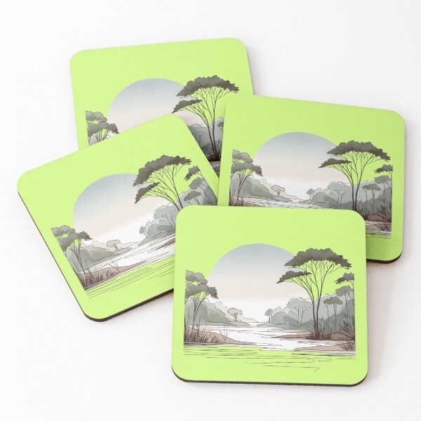Item preview, Amazon River Minimalist Watercolor Art - Brazil Landscape ,  designed and sold by PaintMeWorld.