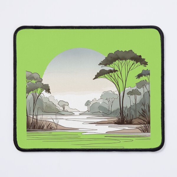 Item preview, Amazon River Minimalist Watercolor Art - Brazil Landscape ,  designed and sold by PaintMeWorld.