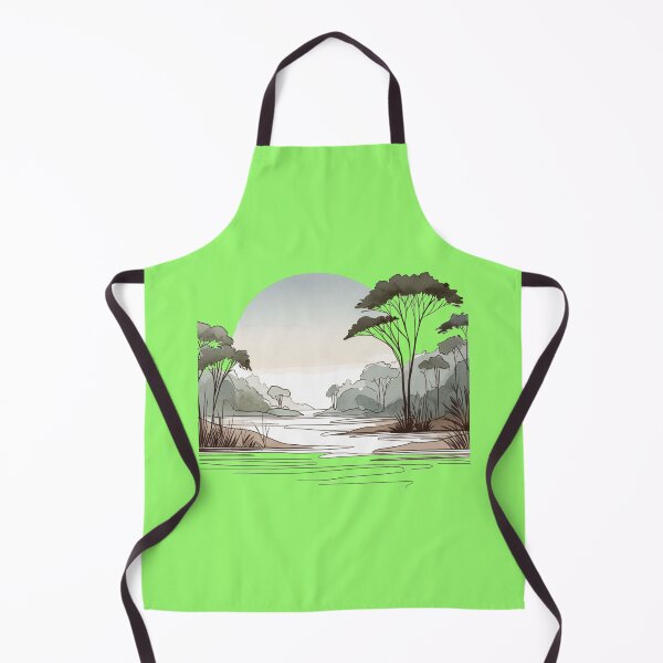 Item preview, Amazon River Minimalist Watercolor Art - Brazil Landscape , designed and sold by PaintMeWorld.