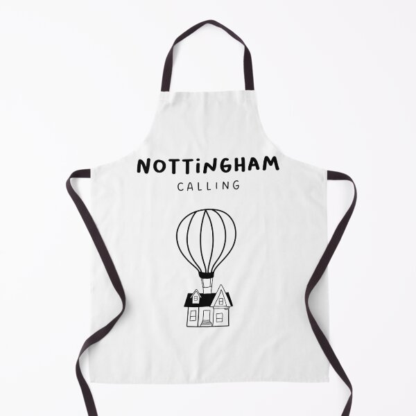 Item preview, Nottingham Calling - Fun Hot Air Balloon and House Drawing | City in England / UK designed and sold by RM-Journey.