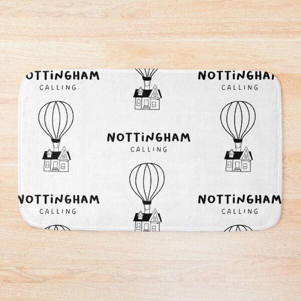 Item preview, Nottingham Calling - Fun Hot Air Balloon and House Drawing | City in England / UK designed and sold by RM-Journey.