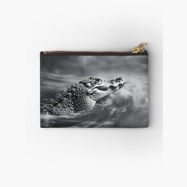 Item preview, Dramatic  black and white alligator in stormy water  designed and sold by Artessie.