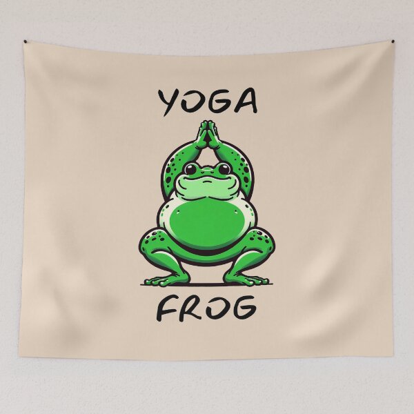 Item preview, Yoga Frog Funny Meditation designed and sold by DivineMovement.