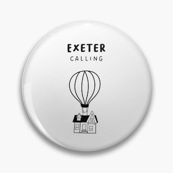 Item preview, Exeter Calling - Fun Hot Air Balloon and House Drawing | City in England / UK designed and sold by RM-Journey.