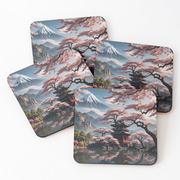 Item preview, A beautiful ancient sakura tree in front of a lake designed and sold by KING TK.