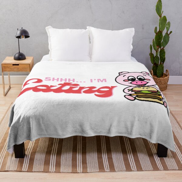 Item preview, Pig Eating Burger, "Shhh... I'm Eating" designed and sold by AnhNyStudio.